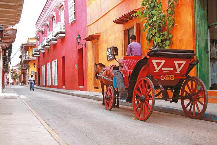 De kleurrijke straten van Cartagena - Colombia